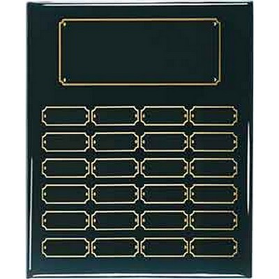24 Plate Black Piano Finish Completed Perpetual Plaque