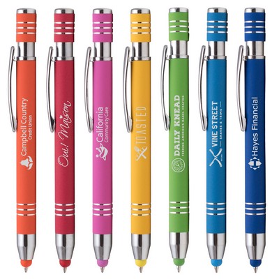 Marin Softy w/ Stylus - Laser Engraved - Metal Pen