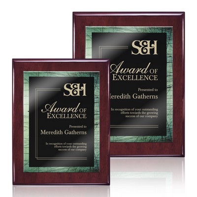 Oakleigh/Caprice Plaque - Rosewood/Green